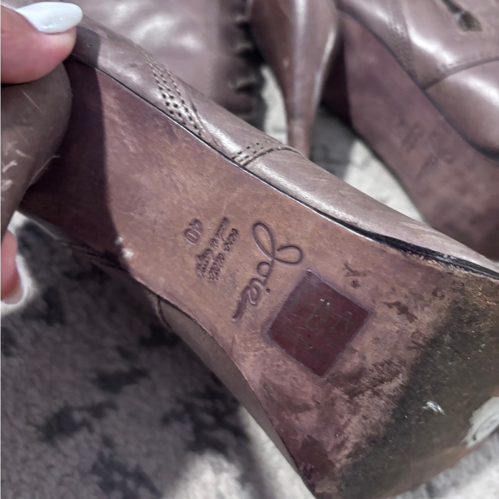 Joie Brown Over the Knee Lace-Up Boots - Picture 5 of 12